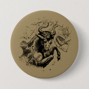 Taurus Zodiac Constellation Map Hevelius 1690 7.5 Cm Round Badge