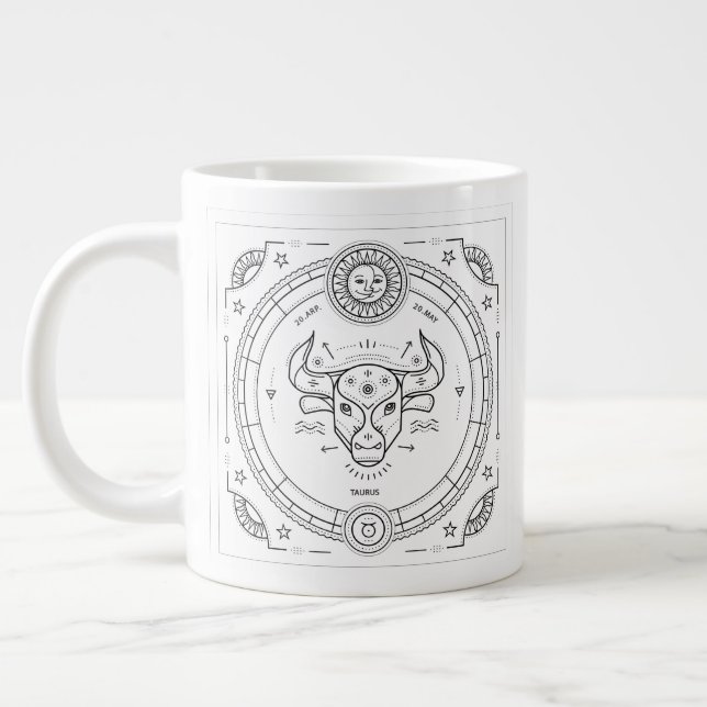 Taurus Zodiac Custom Birthday Mug (Left)