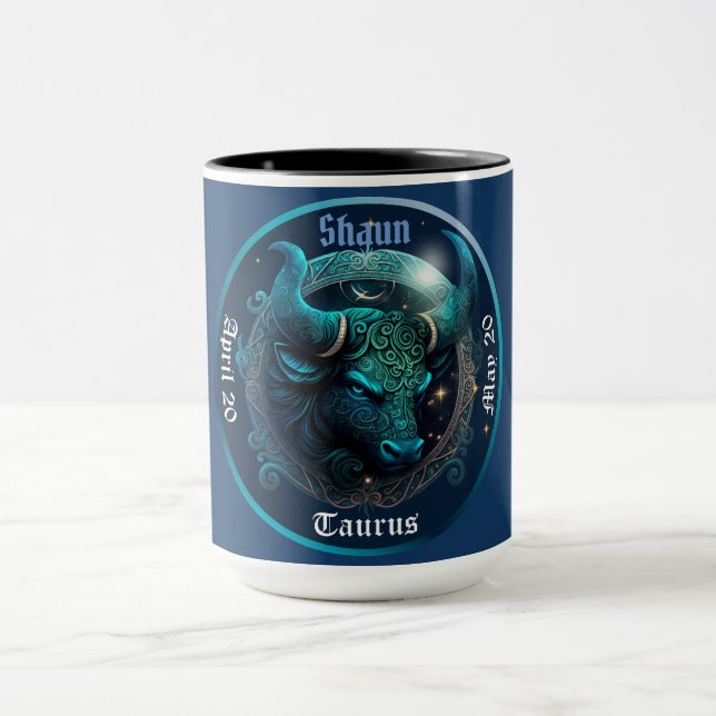 Taurus Zodiac Customisable Mug (Center)