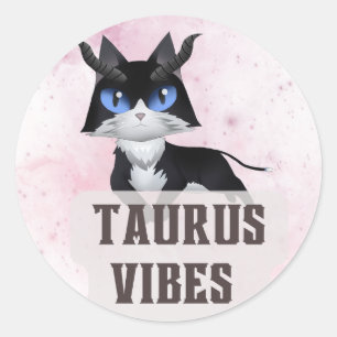 Taurus Zodiac Decal for Astrology Lovers Classic Round Sticker