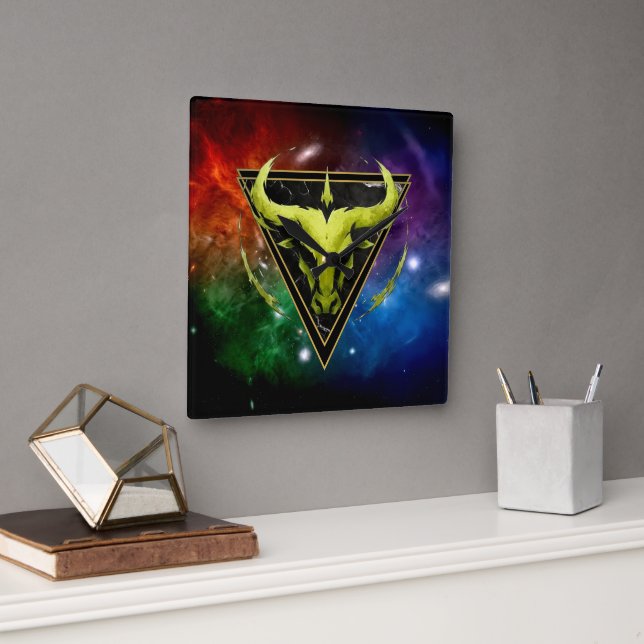 Taurus Zodiac Gift Astrology Square Wall Clock (Office)