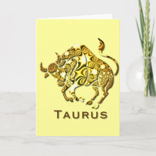 Taurus Zodiac Greeting Card