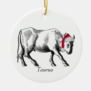 Taurus Zodiac Holiday Ornament