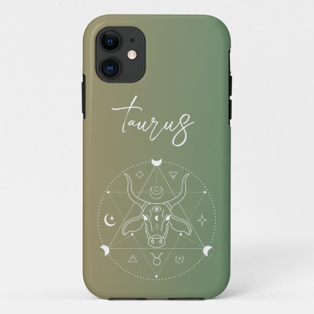 Taurus zodiac horoscope star sign gradient Case-Mate iPhone case (Back)
