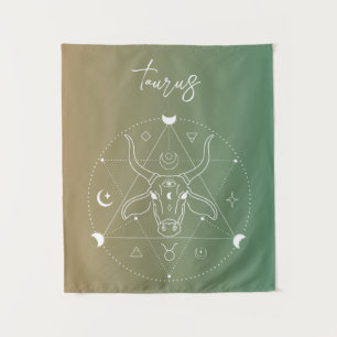 Taurus zodiac horoscope star sign gradient tapestry