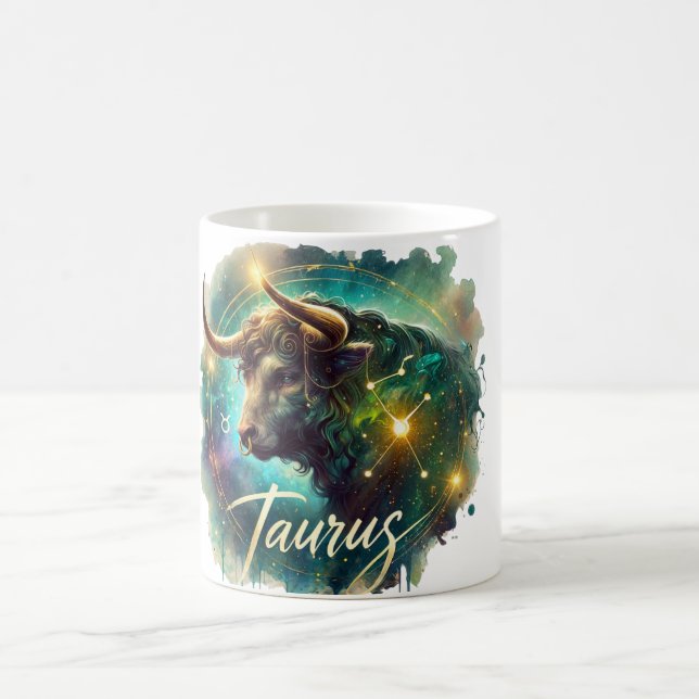 Taurus Zodiac Mug – Grounded & Celestial Design ♉✨ (Center)