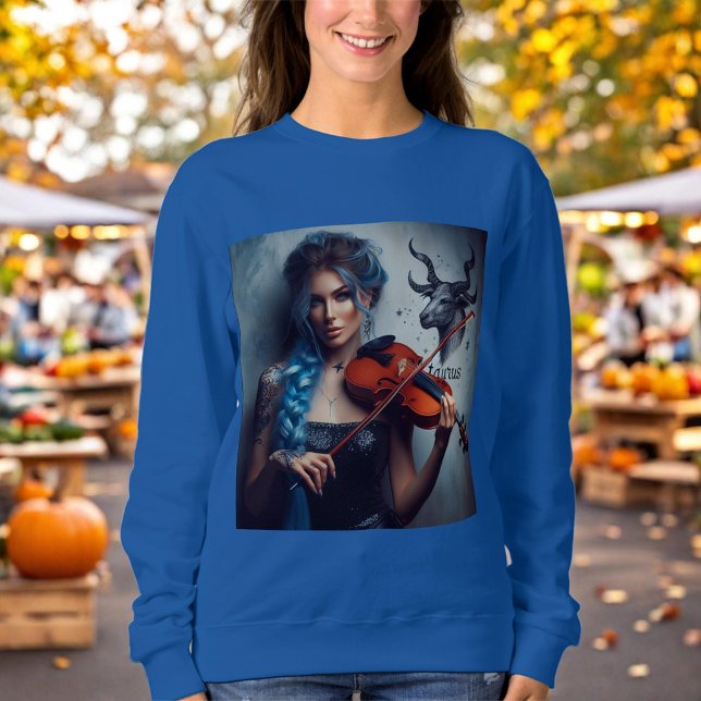 Taurus Zodiac Musician Violin Sweatshirt (Creator Uploaded)