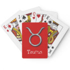 Taurus Zodiac-Red-faux metal