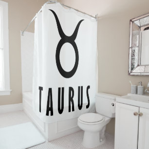 Taurus zodiac shower curtain