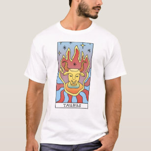 Taurus Zodiac Sign Abstract Art Vintage  T-Shirt