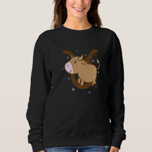 Taurus Zodiac Sign as Animal Horoscope Sweatshirt