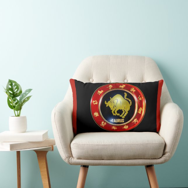 Taurus Zodiac Sign Astrology Lumbar Cushion (Chair)