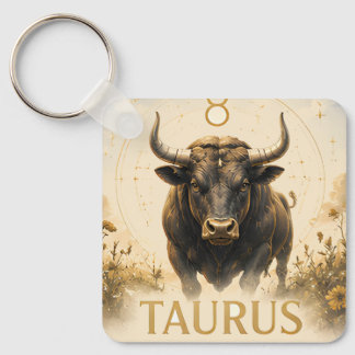 Taurus Zodiac Sign Birthday Astrology Gift Key Ring