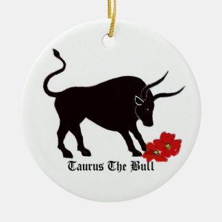 Taurus Zodiac Sign Ceramic Tree Decoration