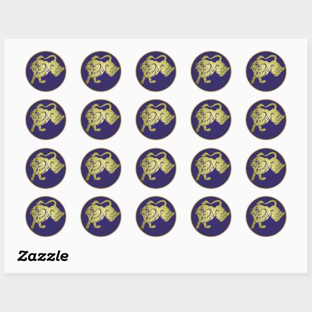 Taurus Zodiac Sign Classic Round Sticker (Sheet)