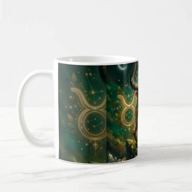 Taurus Zodiac Sign Coffee Mug for Men | Astrology  (Left)