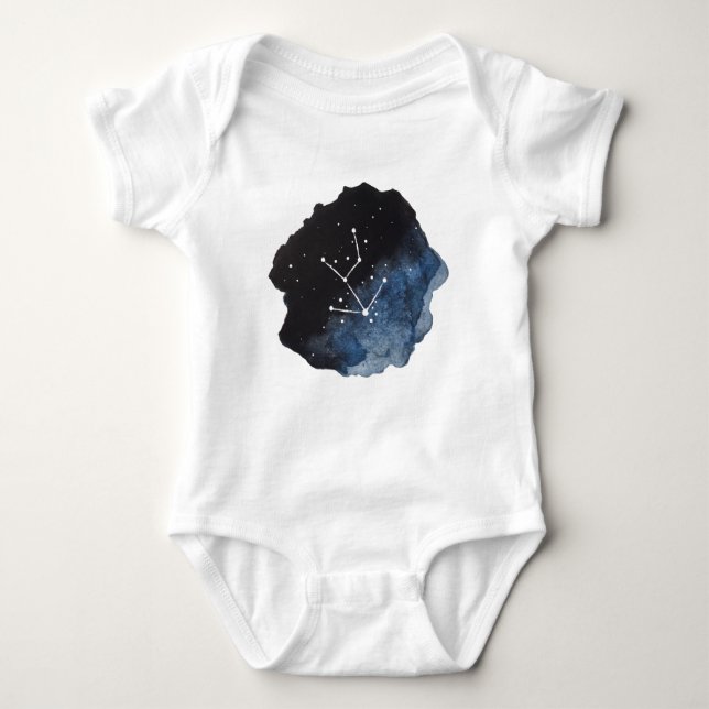 Taurus Zodiac Sign Constellation Star Galaxy Baby Bodysuit (Front)