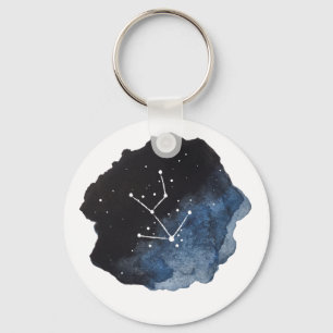 Taurus Zodiac Sign Constellation Star Galaxy Key Ring