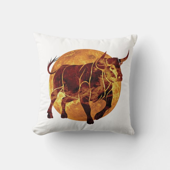 Taurus Zodiac Sign Cushion (Front)