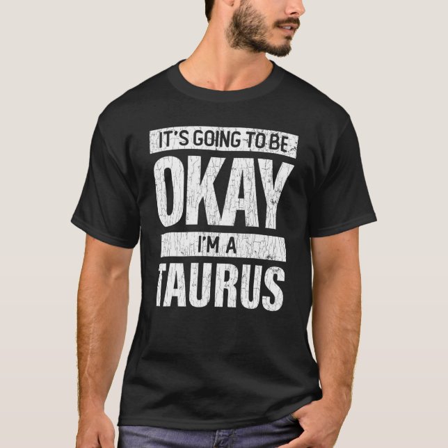 Taurus Zodiac Sign Graphic T-Shirt (Front)