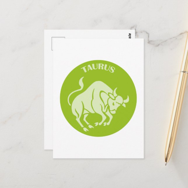 Taurus, Zodiac Sign, Horoscope, Astrology Postcard (Front/Back In Situ)