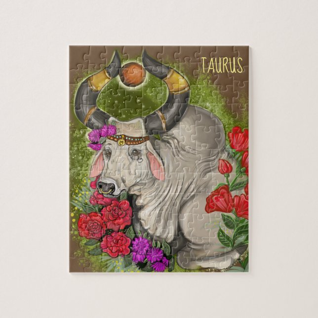 Taurus Zodiac Sign Jigsaw Puzzle (Vertical)
