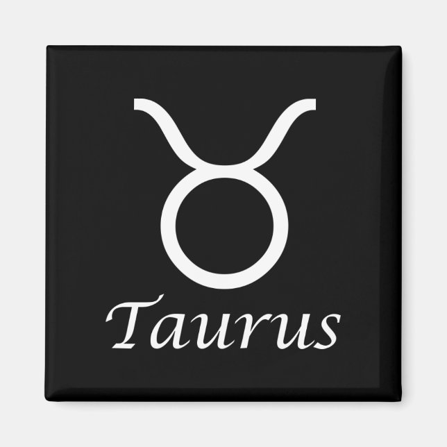 'Taurus' Zodiac Sign Magnet (Front)