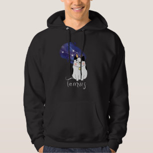 Taurus Zodiac Sign May April Birthday Taurus Cat P Hoodie