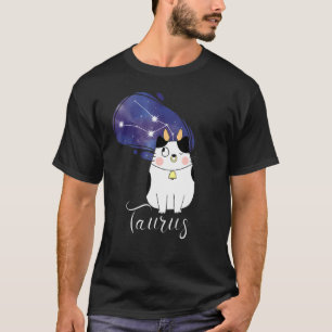Taurus Zodiac Sign May April Birthday Taurus Cat P T-Shirt
