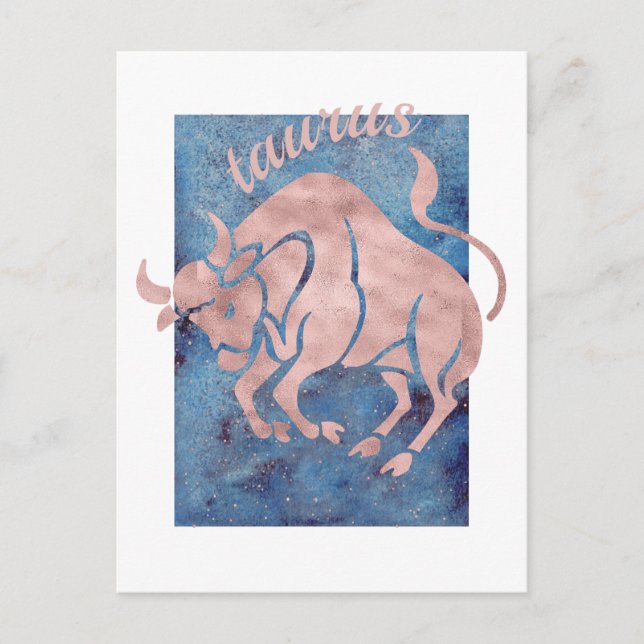 Taurus Zodiac Sign Postcard (Front)