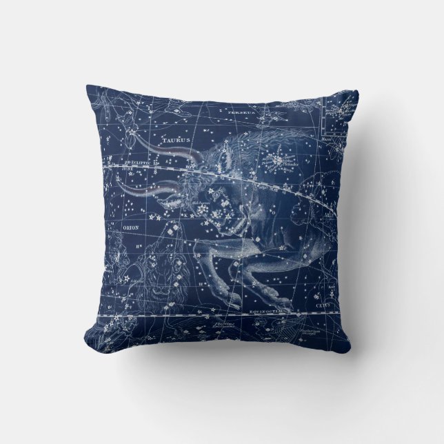 Taurus Zodiac Sign Vintage Illustration   Cushion (Front)