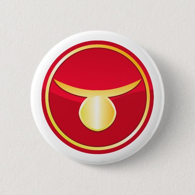 Taurus - Zodiac Signs 6 Cm Round Badge (Front)