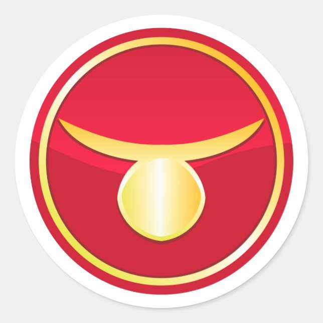 Taurus - Zodiac Signs Classic Round Sticker (Front)