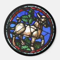 Taurus Zodiac Stained Glass Notre-Dame de Paris M1