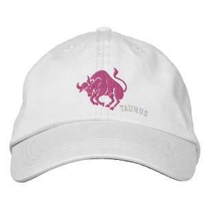 Taurus Zodiac Symbol Embroidery Embroidered Hat