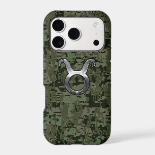 Taurus Zodiac Symbol on Green Camo