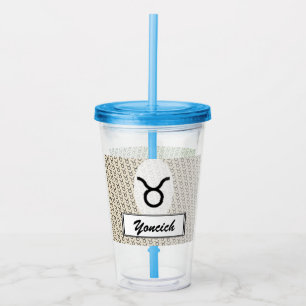Taurus Zodiac Symbol Standard by Kenneth Yoncich Acrylic Tumbler