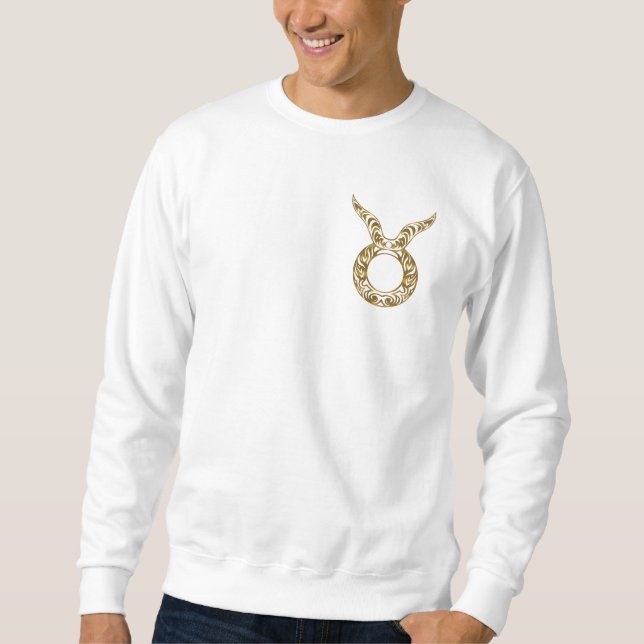 Taurus Zodiac - Tribal Gold Sweatshirt (Front)