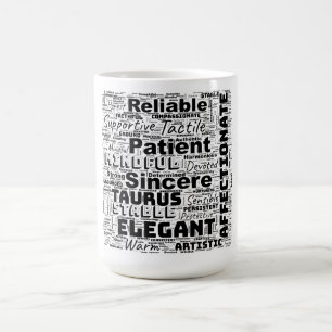 Taurus Zodiac Word Cloud Inspiration Coffee Mug