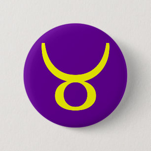 TAURUS, ZODIACAL SIGN 6 CM ROUND BADGE
