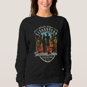 Tavarua Beach Surf Spot Vintage Retro Surfer Men W Sweatshirt