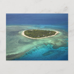 Tavarua Island and coral reef, Mamanuca Islands Postcard