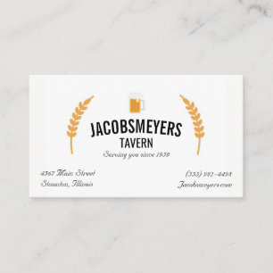 Tavern or Bar Beer Logo Business Card