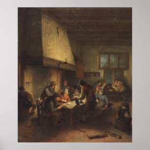 Tavern Scene - Adriaen van Ostade Fine Art Poster