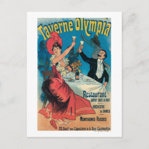 Taverne Olympia Promotional Poster Postcard