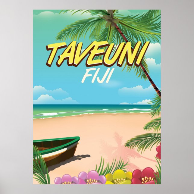 Taveuni Fiji travel poster (Front)