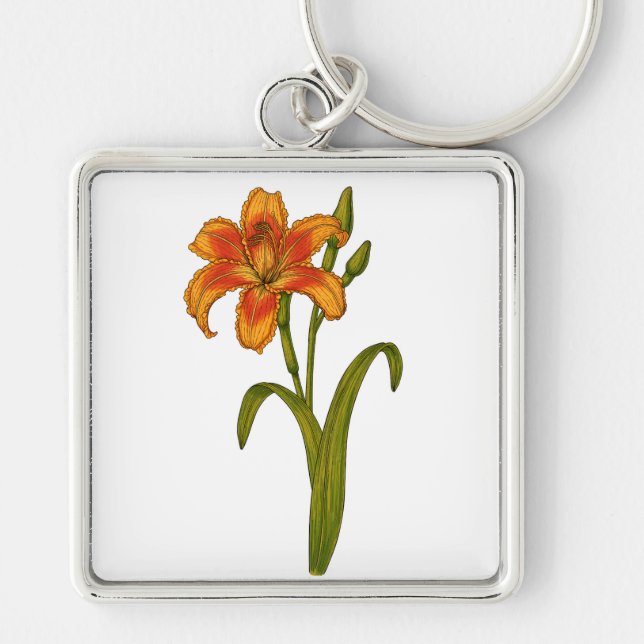 Tawny daylily key ring (Front)