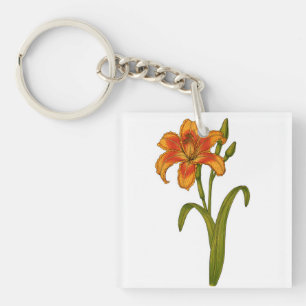 Tawny daylily key ring
