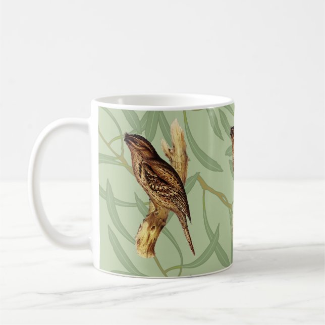 Tawny Frogmouth Australian Bird Coffee Mug (Left)