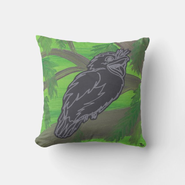 Tawny Frogmouth TWIS Pillow (Front)